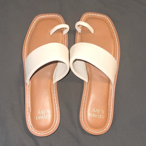 crown & ivy Shoes - Crown & Ivy slip on sandals. Off-white color Size 10M. Soft and padded